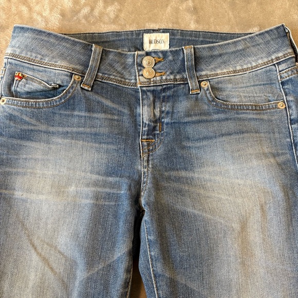 Hudson Ginny Straight Ankle w/Cuff Classic Blue Denim Wmn’s Jeans Sz 28 - Picture 2 of 10